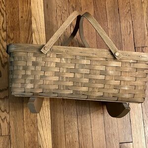 Longaberger Brown Woven cradle Basket